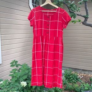 Pyne & Smith Red Windowpane #11 size Medium Excellent original condition.